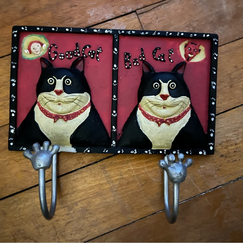 Cute cat themed coat hooks